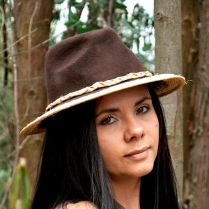 Handmade Natural Fiber Hat (Tamojo) Color Café Tierra - Florentino y Llankay