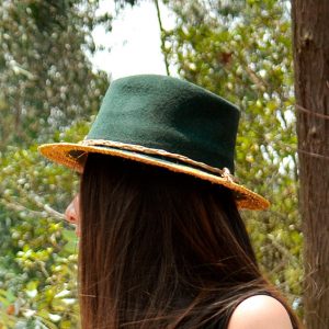Handmade Natural Fiber Hat (Tamojo) Color Verde - Florentino y Llankay
